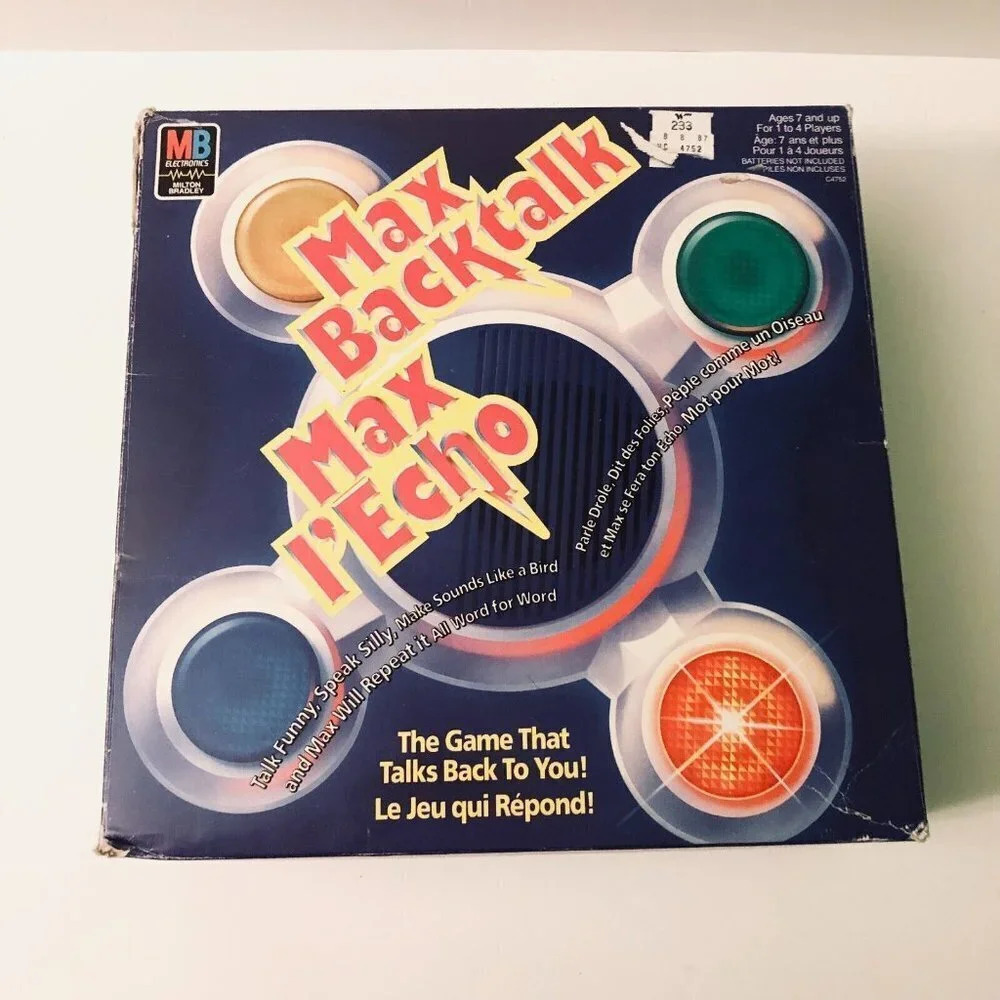 Vintage 1986 Max Backtalk Game Milton Bradley Electronic Missing Instructions